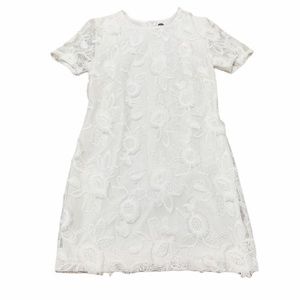 Donna Rocco white Floral embroidered sheath dress